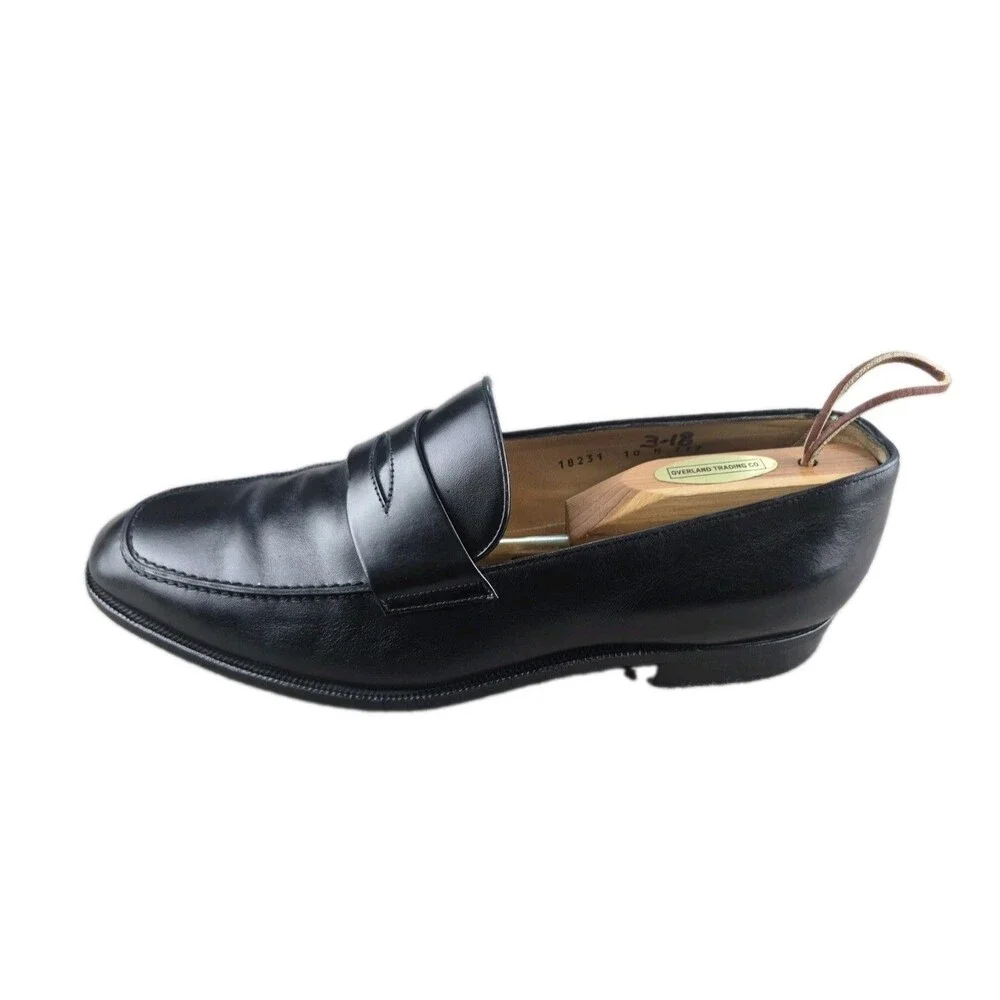 Gravati For Richards Store Shoes Men Sz 10M Black Leather Loafers Made in Italy